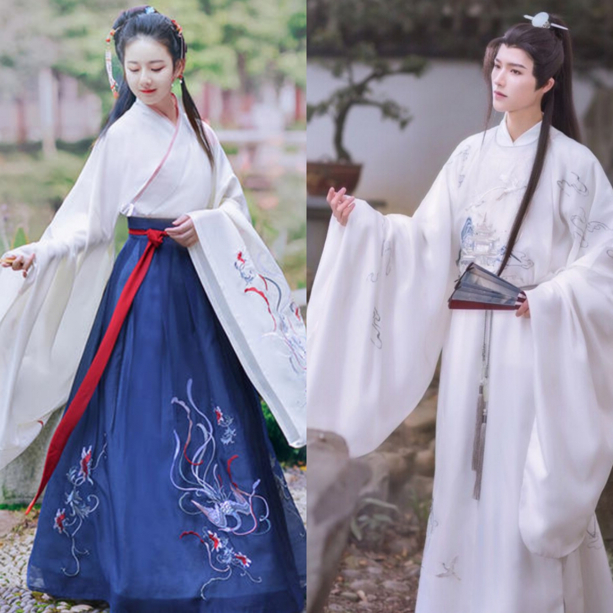Kiểu dáng trong trang phục nam và nữ của dân tộc Hán
